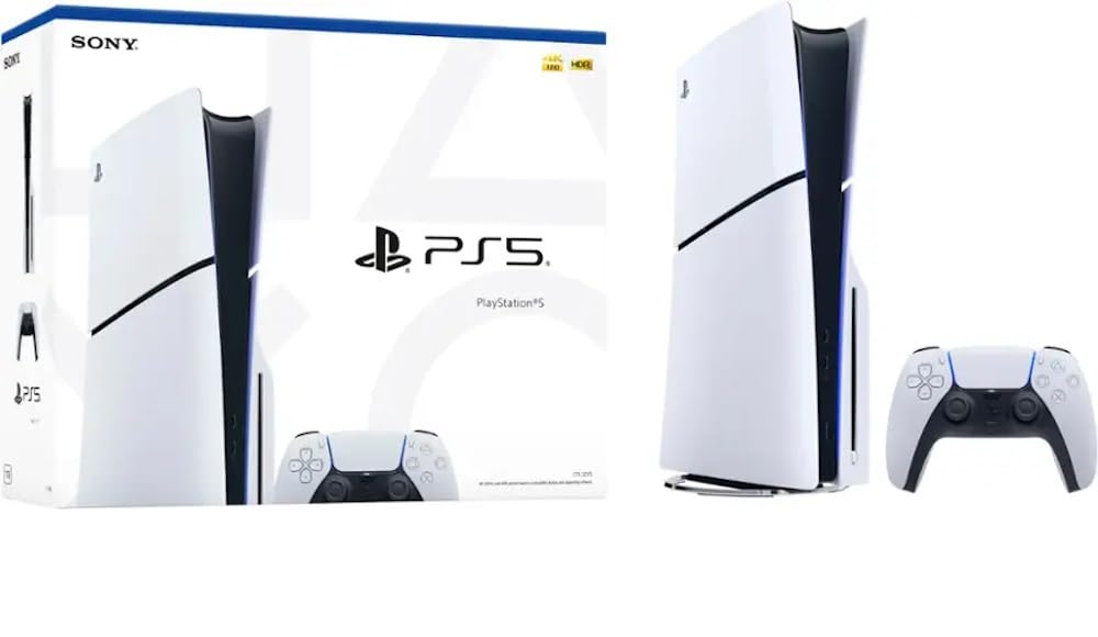 Playstation 5 Slim Disc 1TB Console Bundle with Controllers and Charging Station M32031