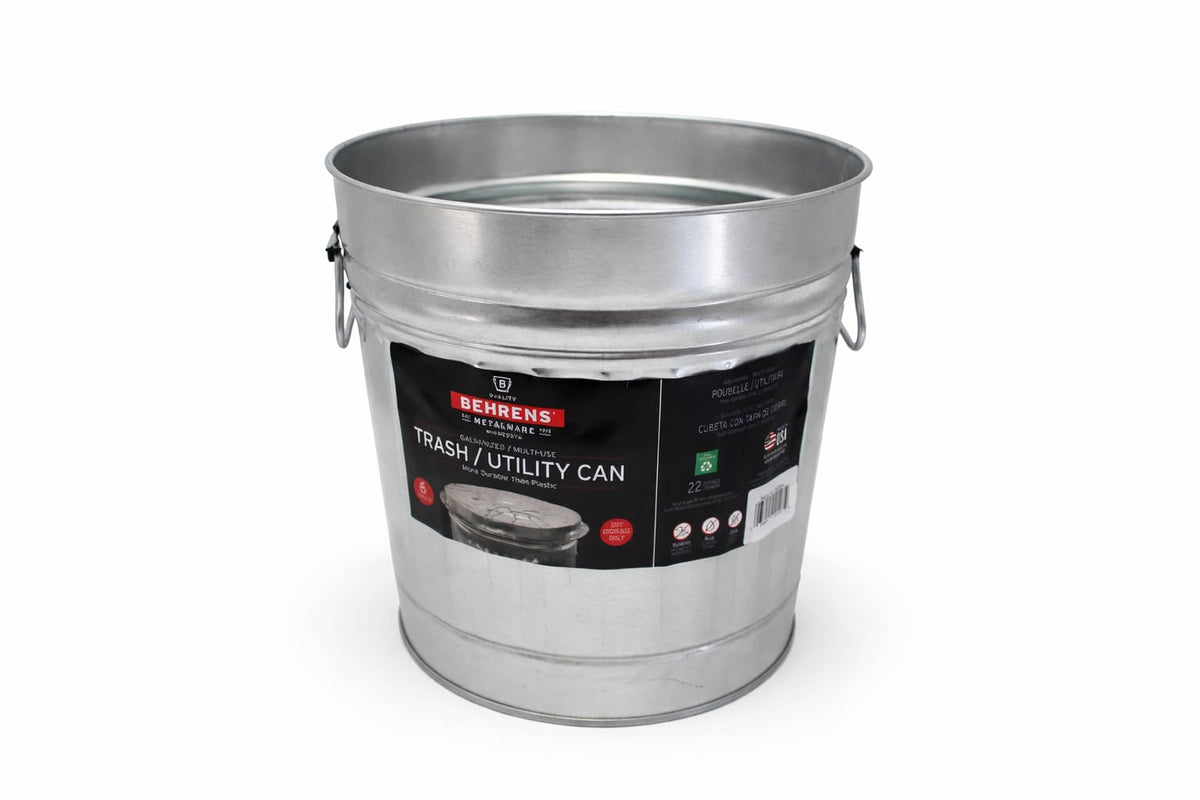 6 Gallon Galvanized Trash Can N186182
