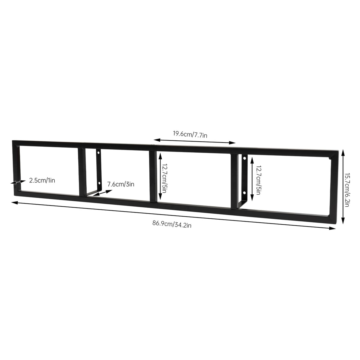 34 Inch Wall Mount Media Storage Rack Z330101