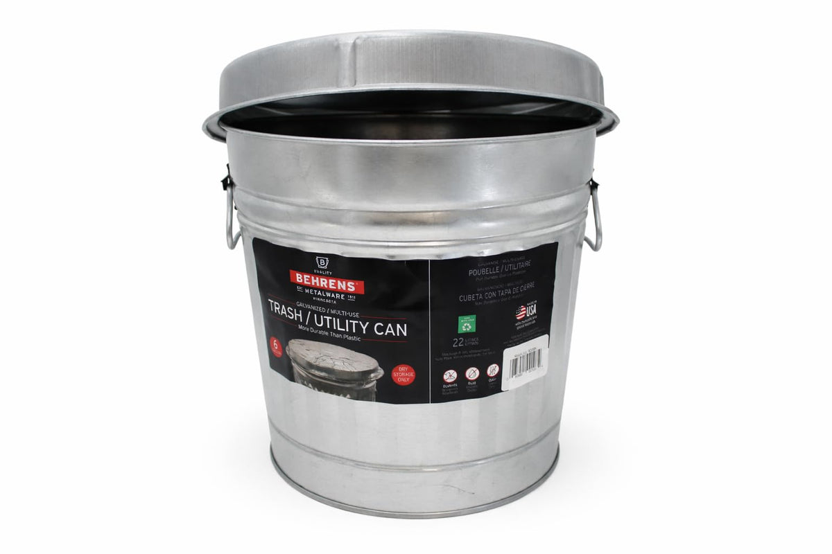 6 Gallon Galvanized Trash Can N186182