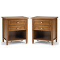 2-Piece Wood 24" Bedside Nightstand Table Set J50484