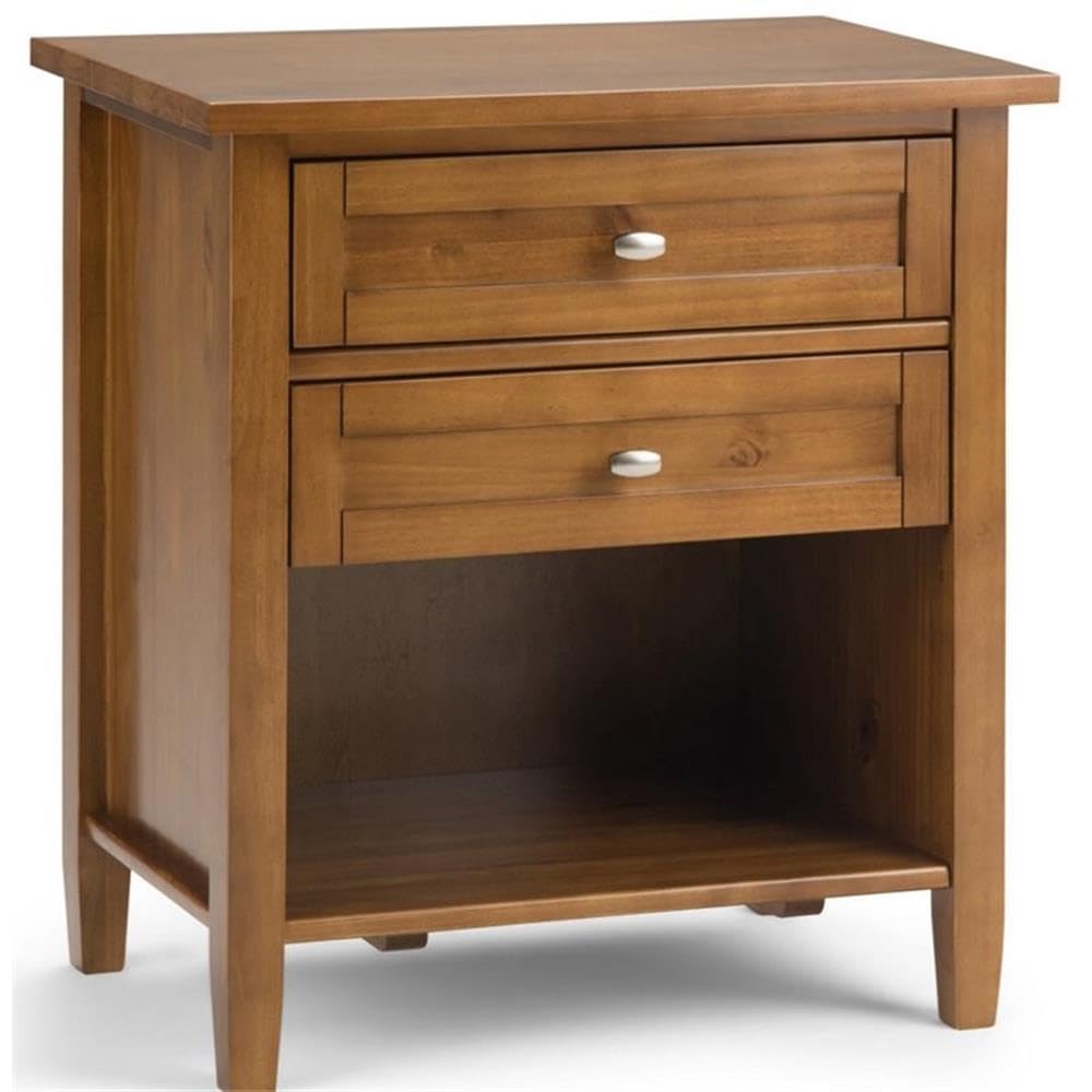 2-Piece Wood 24" Bedside Nightstand Table Set J50484