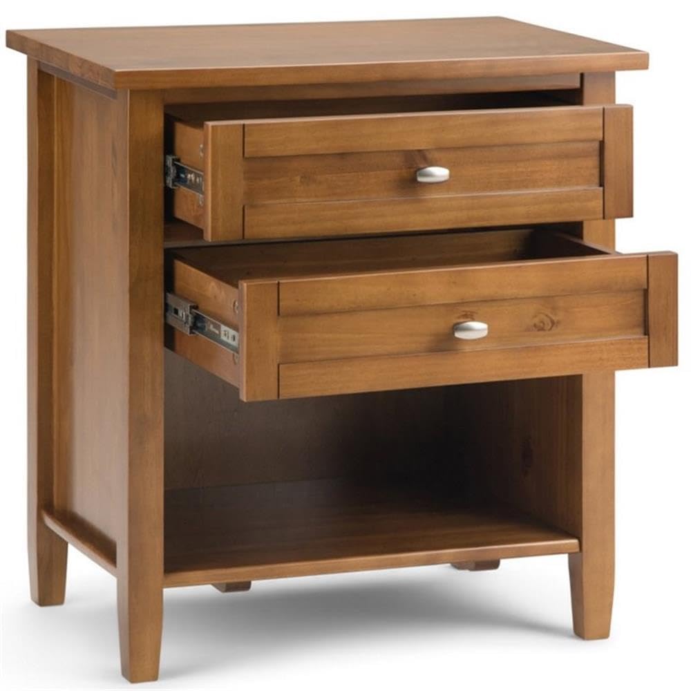2-Piece Wood 24" Bedside Nightstand Table Set J50484