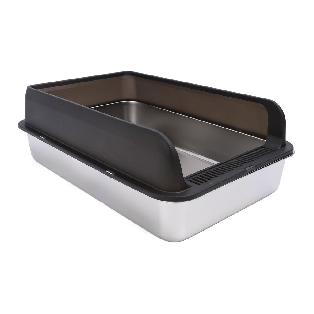 Stainless Steel Top Entry Cat Litter Box with Lid Q765