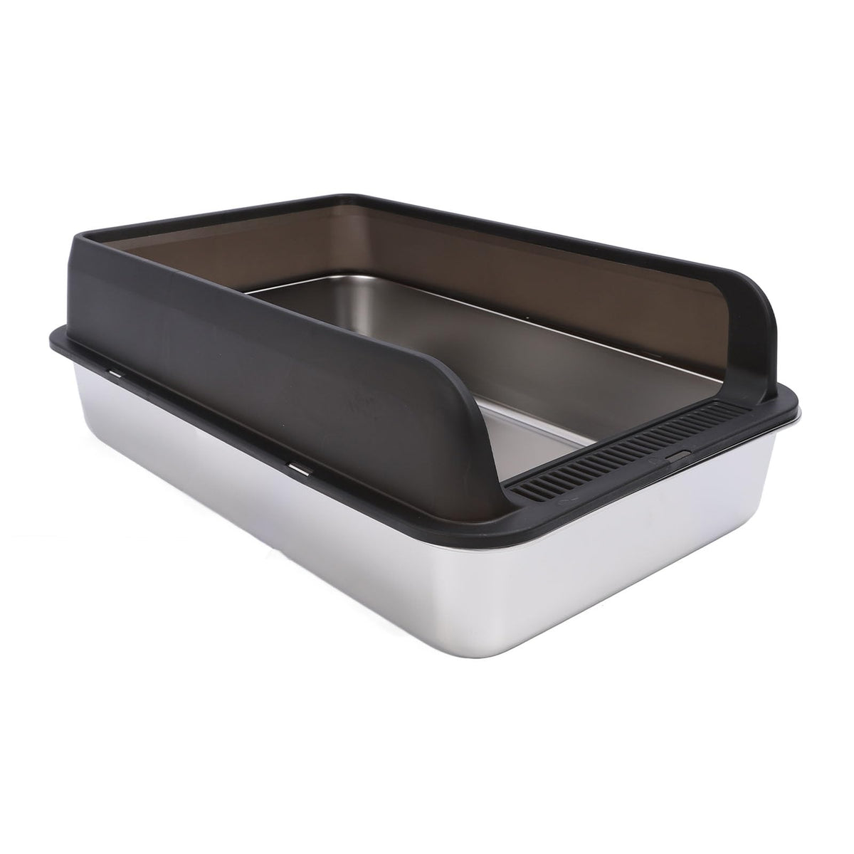 Stainless Steel Top Entry Cat Litter Box with Lid Q765