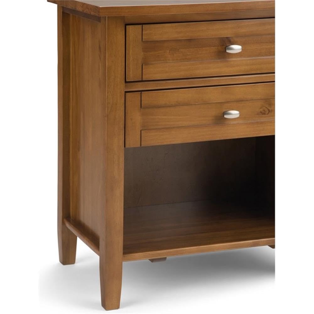 2-Piece Wood 24" Bedside Nightstand Table Set J50484