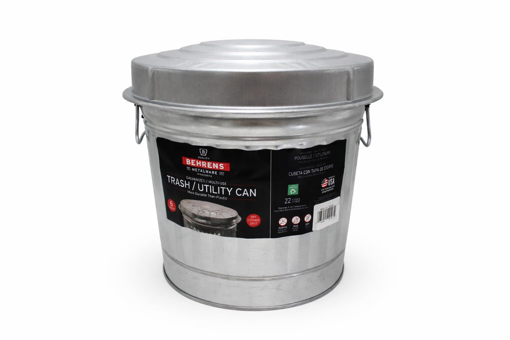 6 Gallon Galvanized Trash Can N186182