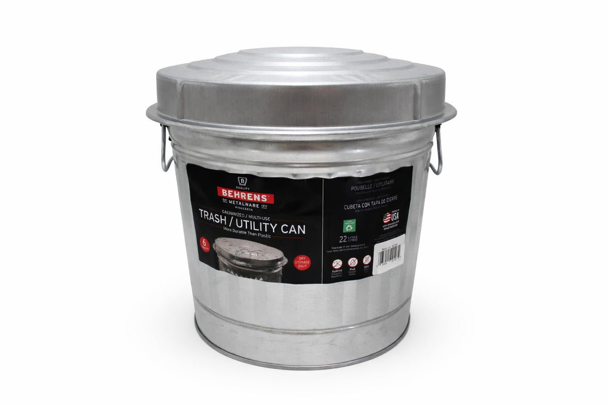 6 Gallon Galvanized Trash Can N186182