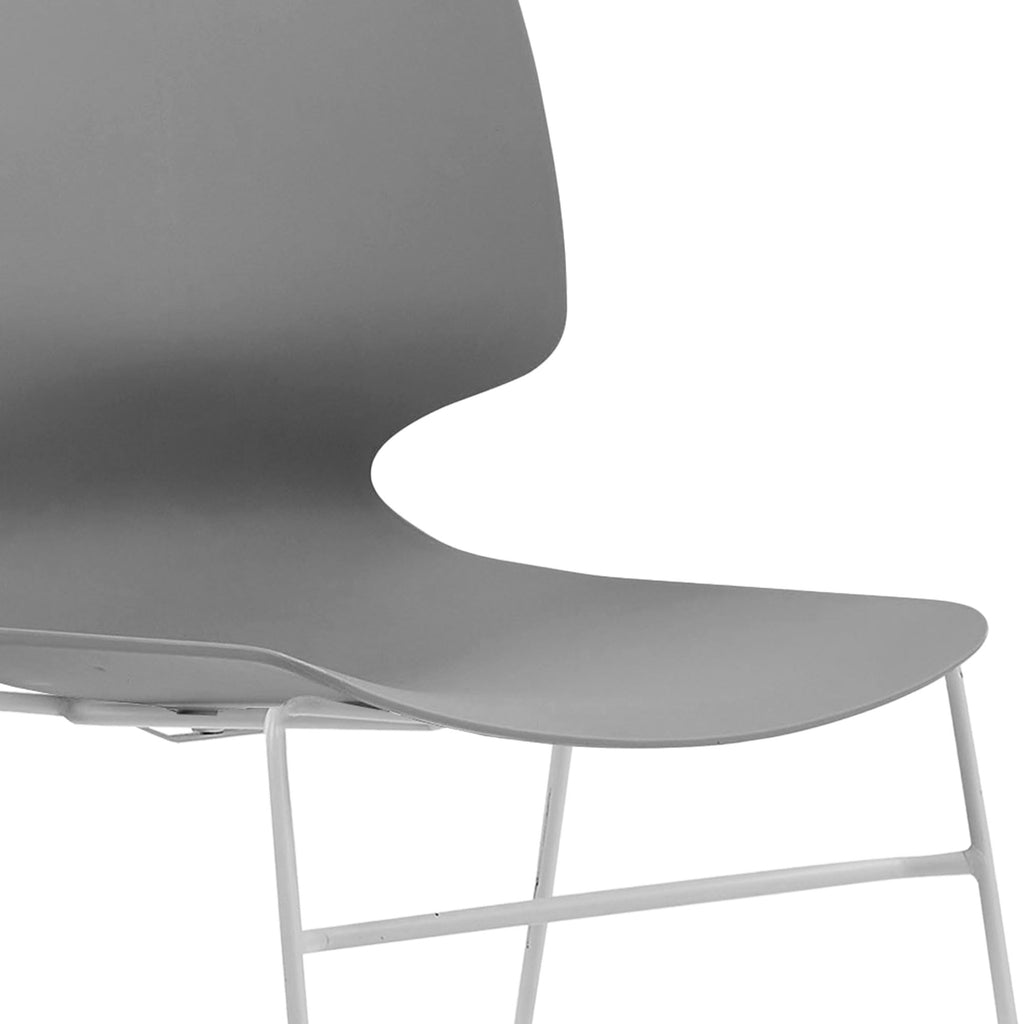 Grey Polypropylene Steel Office Chair Set of 4 M3360