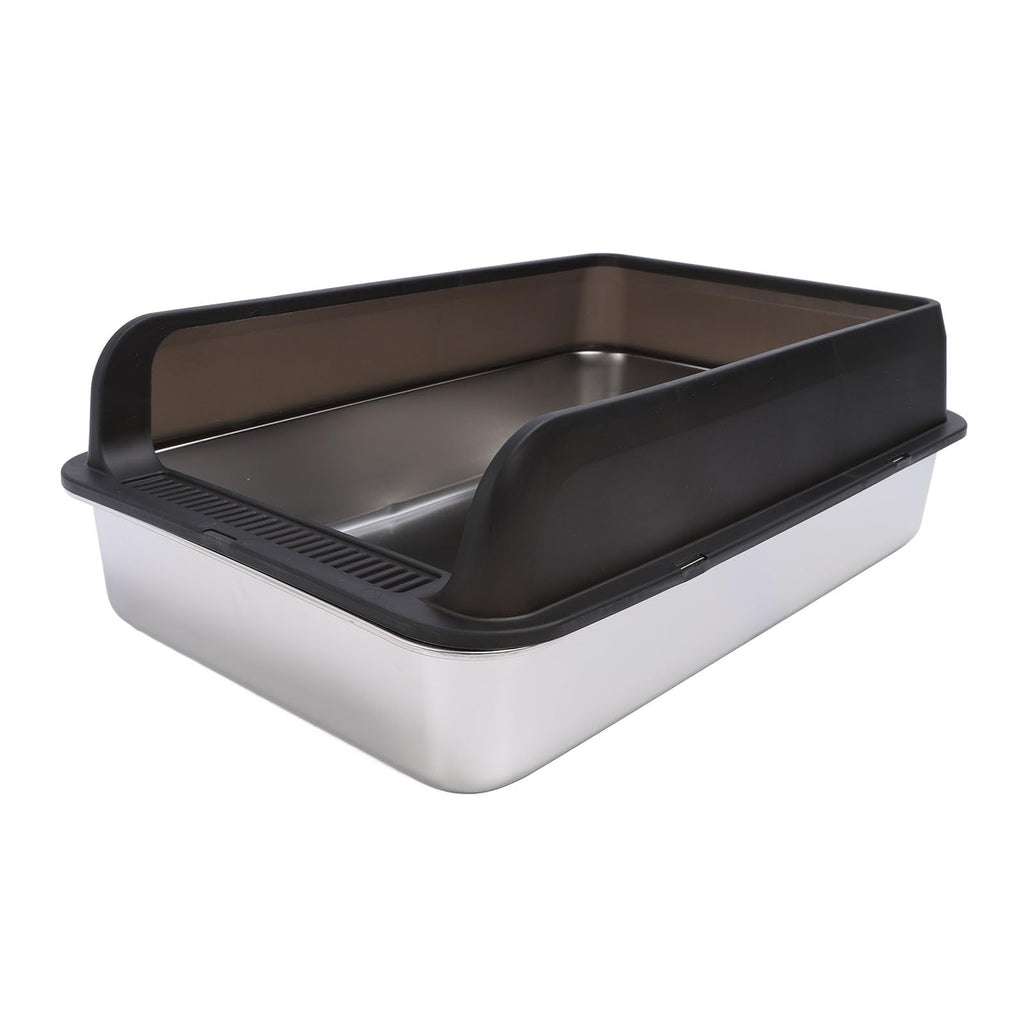 Stainless Steel Top Entry Cat Litter Box with Lid Q765