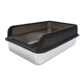 Stainless Steel Top Entry Cat Litter Box with Lid Q765