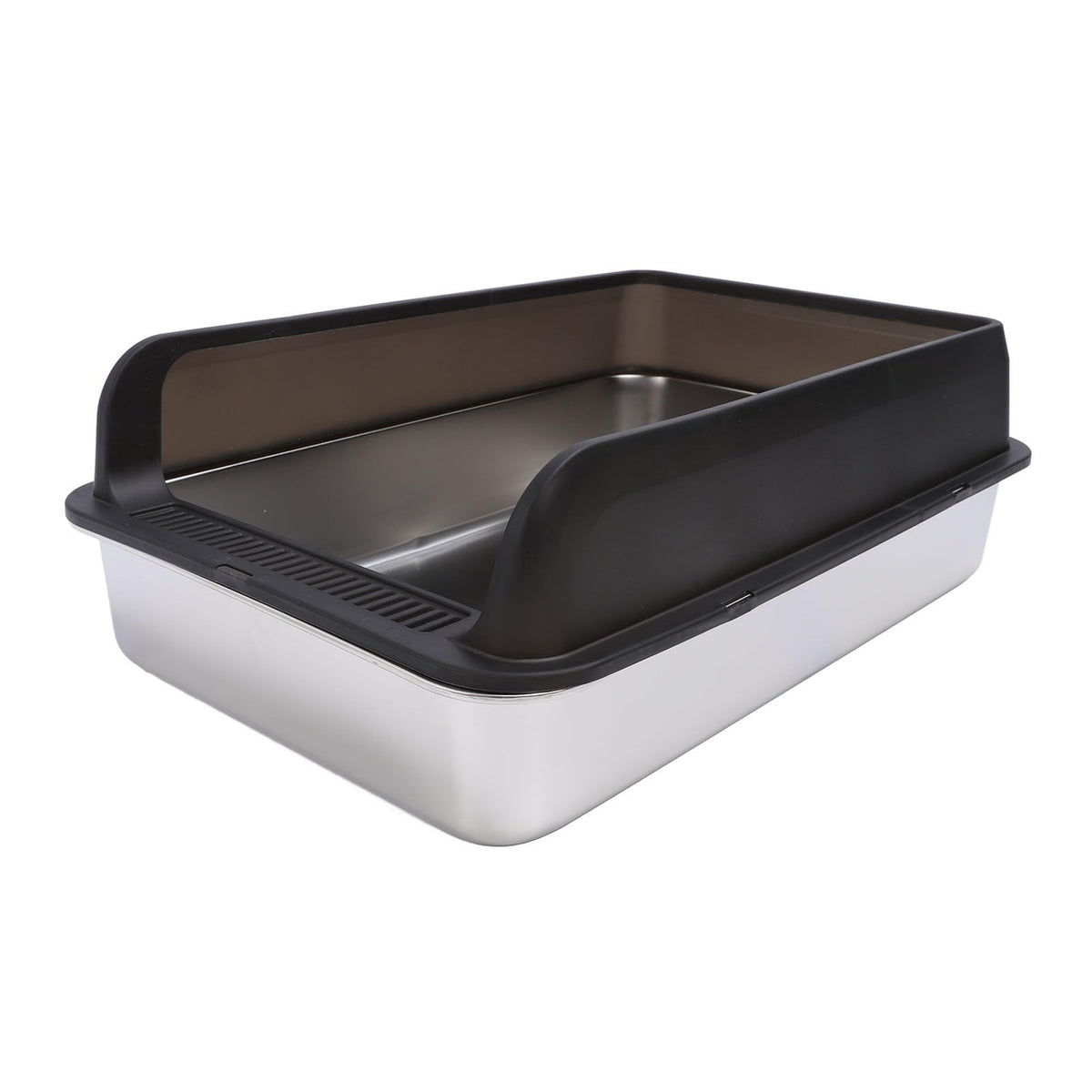 Stainless Steel Top Entry Cat Litter Box with Lid Q765