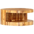 Round Coffee Table 25.6"x11.8" Solid Sheesham Wood R9552