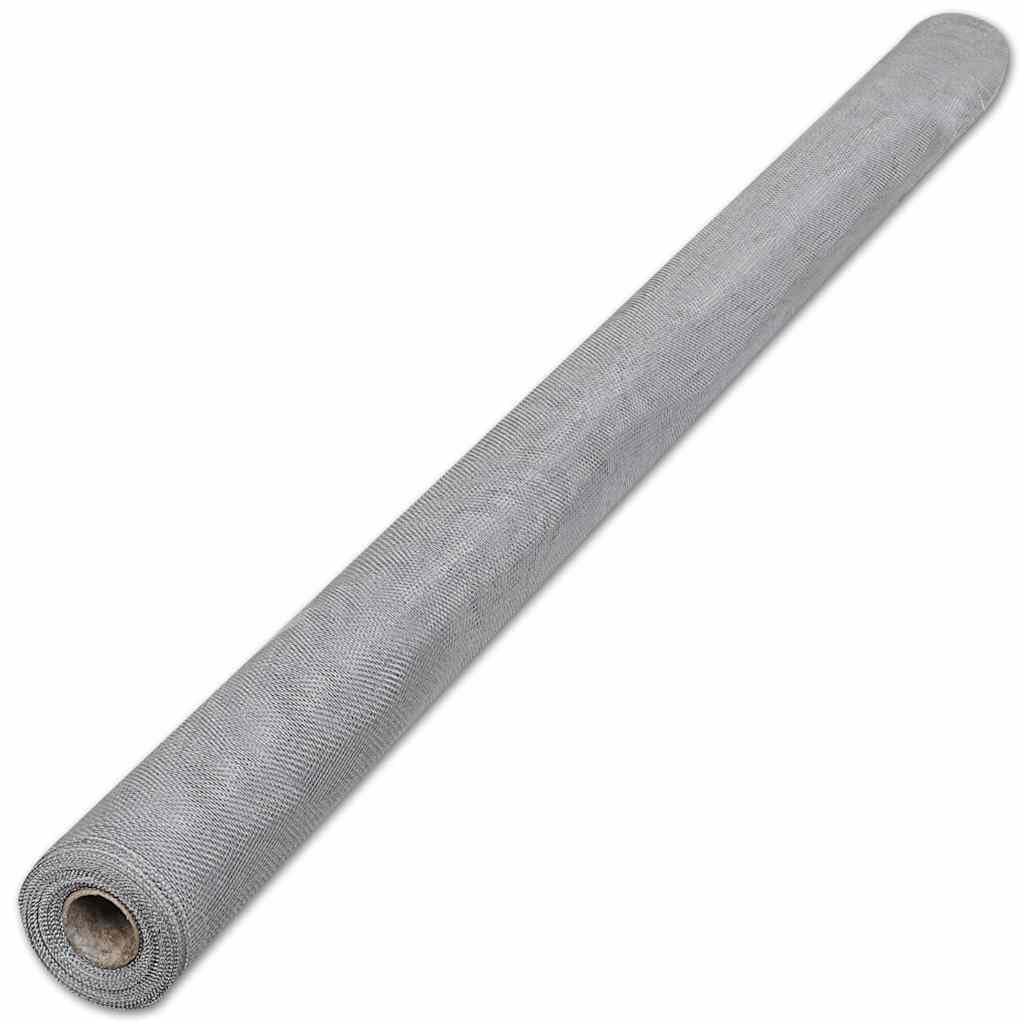 Aluminum Wire Mesh 39.4"x196.9" Silver Roll B24841