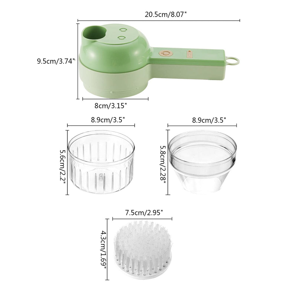 4 In 1 Cordless Electric Vegetable Cutter W60029