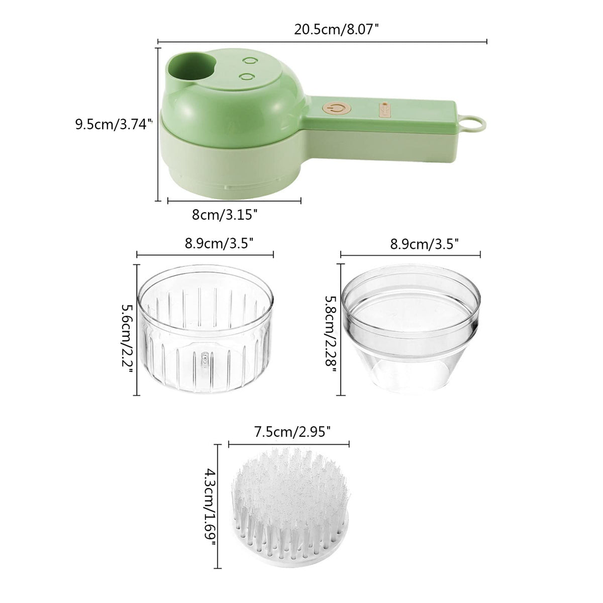 4 In 1 Cordless Electric Vegetable Cutter W60029