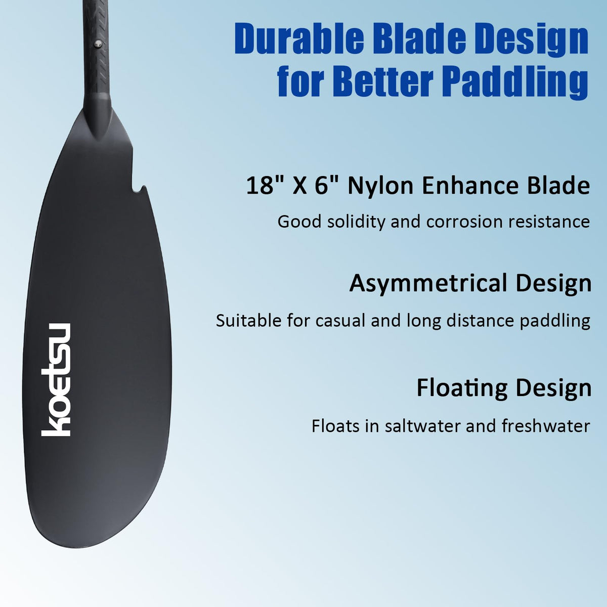 Aluminum 4-Piece Adjustable Double-Sided Kayak Paddle U99521
