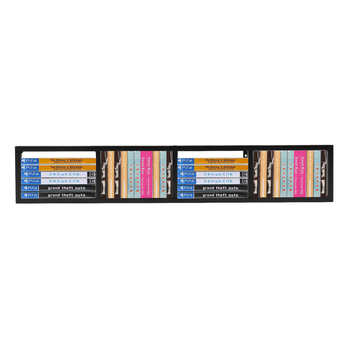 34 Inch Wall Mount Media Storage Rack Z330101
