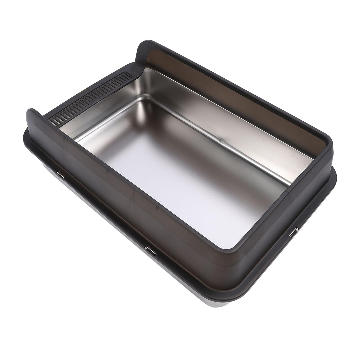 Stainless Steel Top Entry Cat Litter Box with Lid Q765