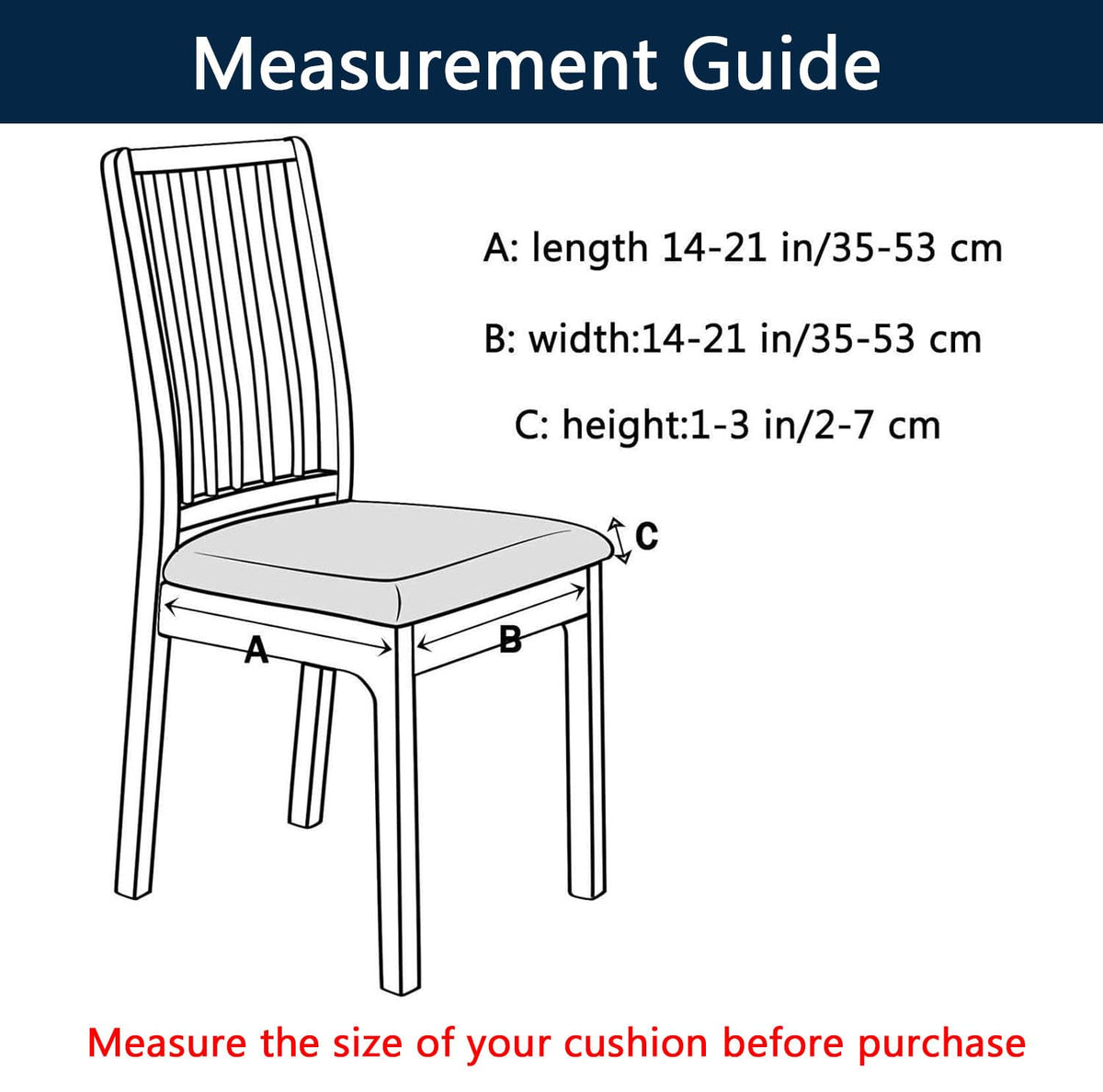 Waterproof PU Leather Chair Seat Covers Set of 6 N354466
