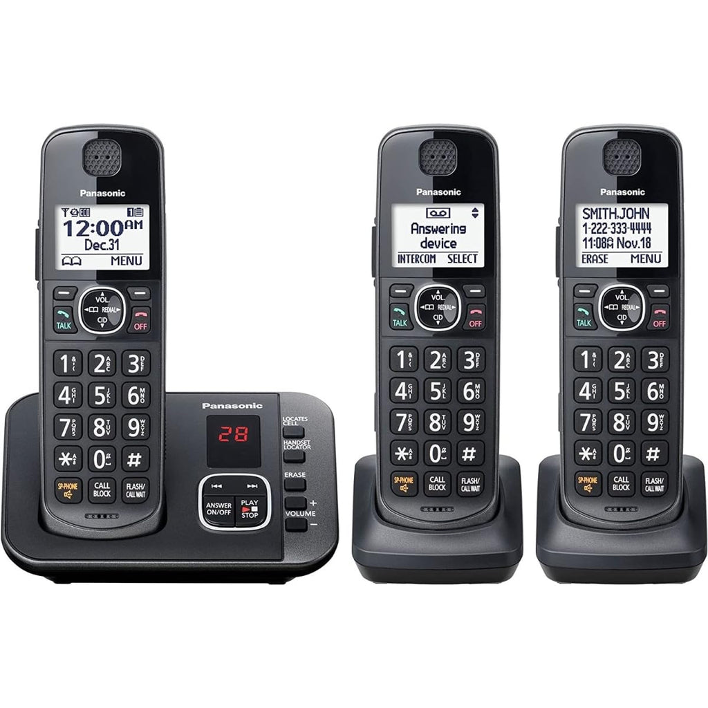 3 Cordless Phones with Answering Machine and Call Blocking W831903