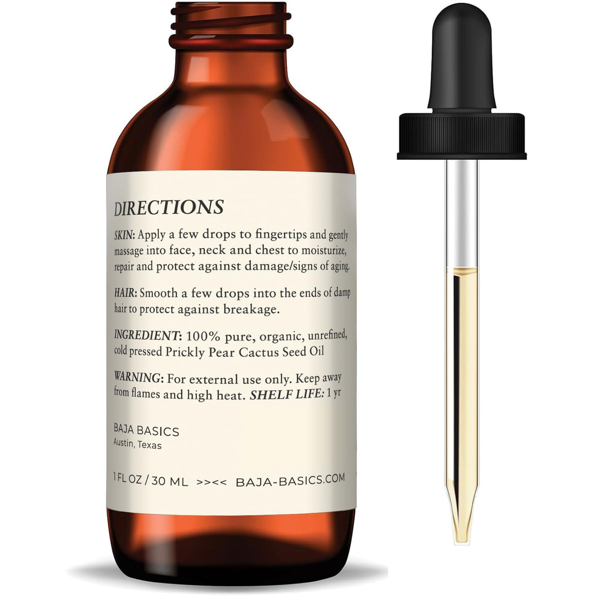 Organic Cold-Pressed Prickly Pear Seed Oil 1 oz F91815