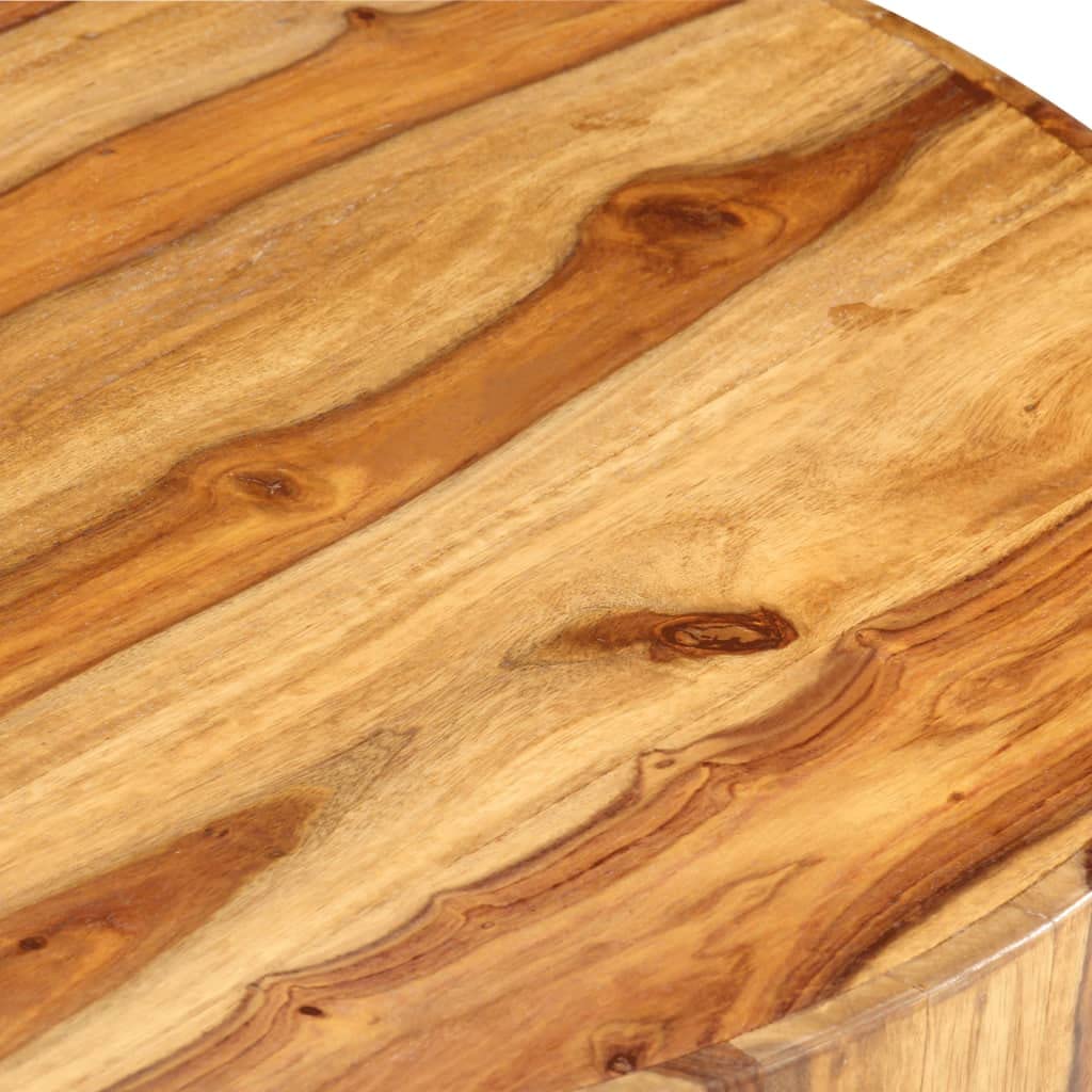 Round Coffee Table 25.6"x11.8" Solid Sheesham Wood R9552