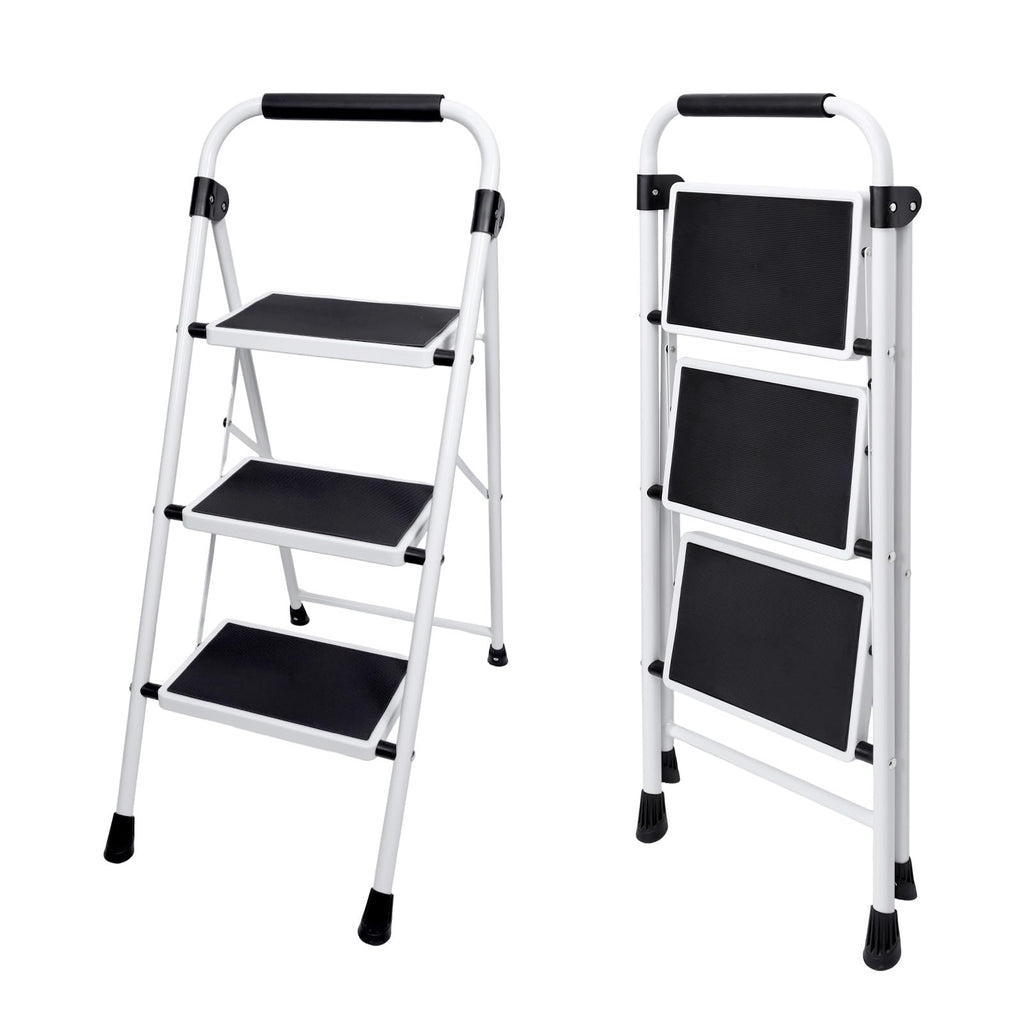 3 Step Ladder with Anti-Slip Pedal & Handrail D583