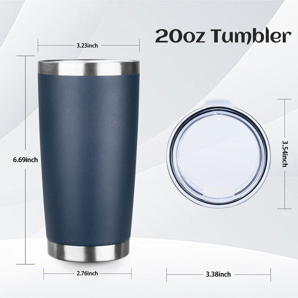 20oz Stainless Steel Travel Coffee Tumbler Navy Blue G213851