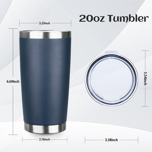 20oz Stainless Steel Travel Coffee Tumbler Navy Blue G213851