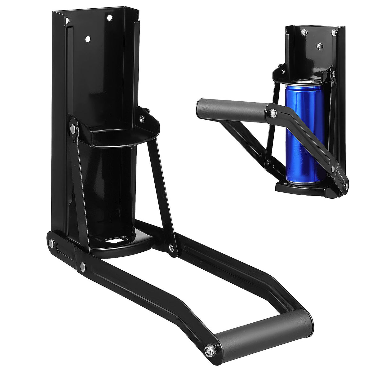 Black Wall Mounted Can Crusher with Bottle Opener T48000