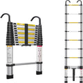 10.5ft Aluminum Telescoping Ladder 330 lbs Capacity L29728