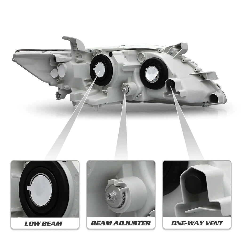 Toyota Camry Front Bumper Headlight Black Housing 1 Pair J498962