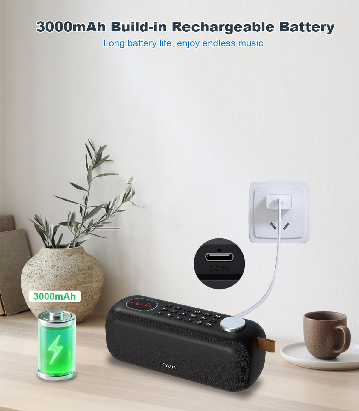 Portable Bluetooth Speaker FM Radio 10W F3583