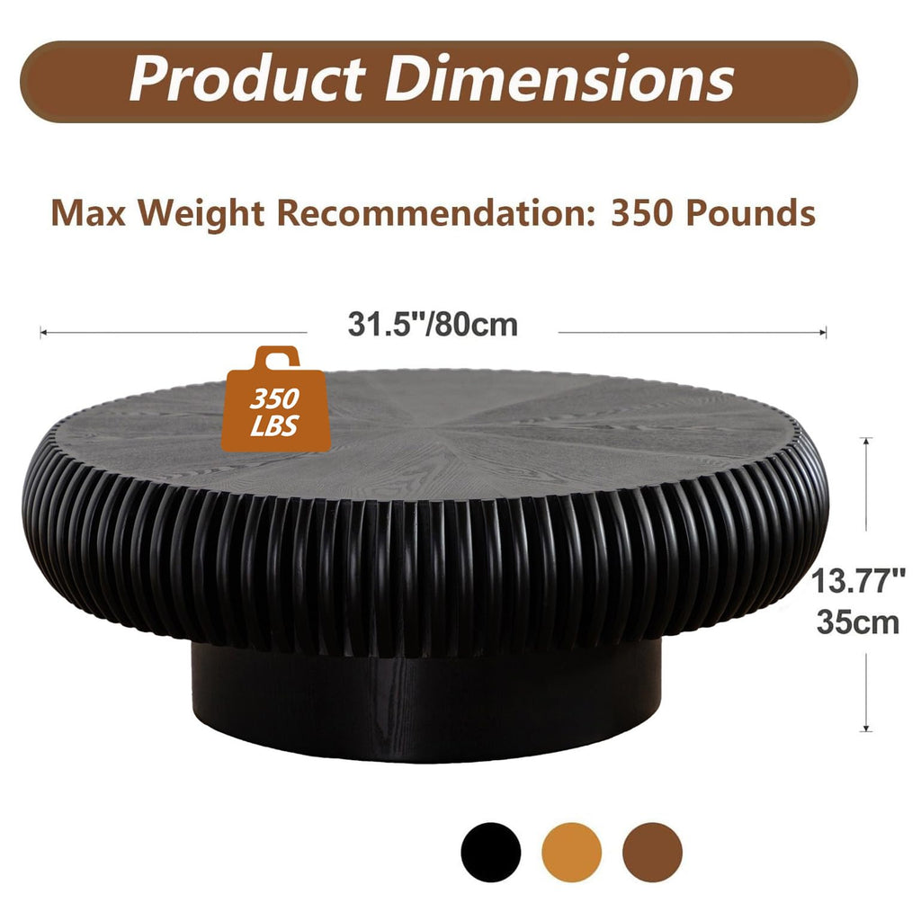 Black Round Coffee Table W15709