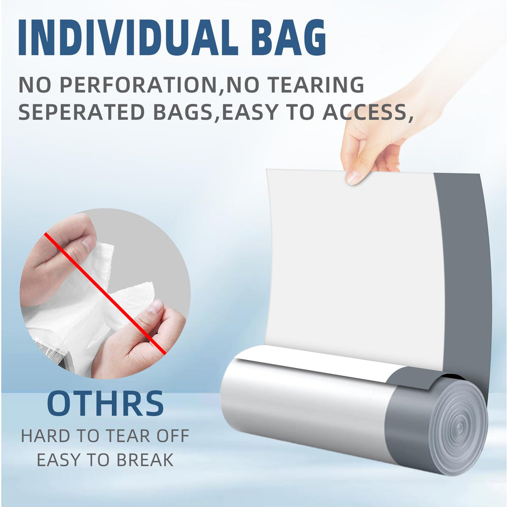 1.6 Gallon Mini Drawstring Trash Bags, 120 Counts White Trash Bin Liners K3285