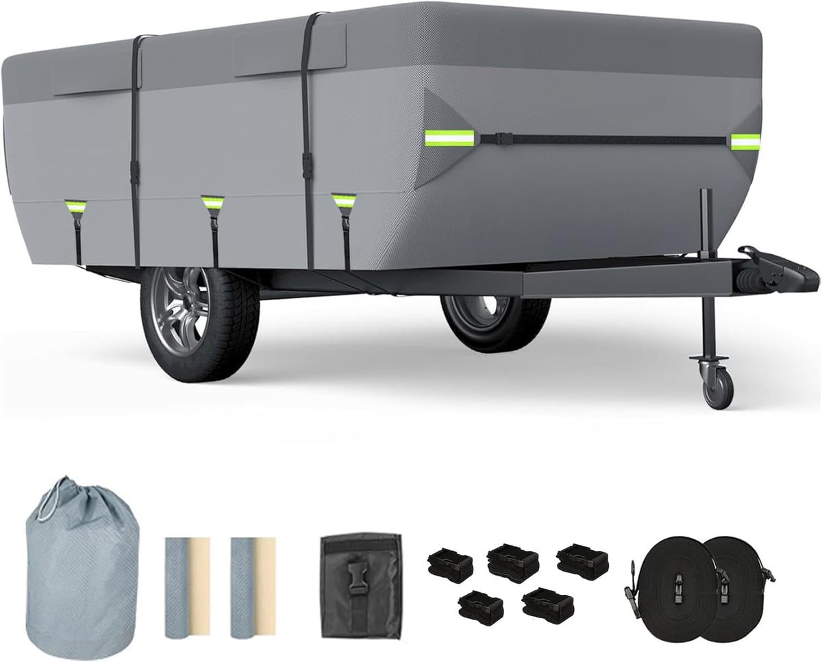 12'-14' 7 Layers Waterproof Breathable Pop Up Folding Camper Cover R767227