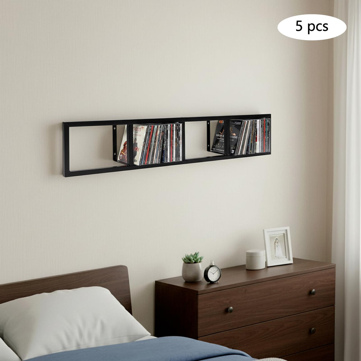 34 Inch Wall Mount Media Storage Rack Z330101