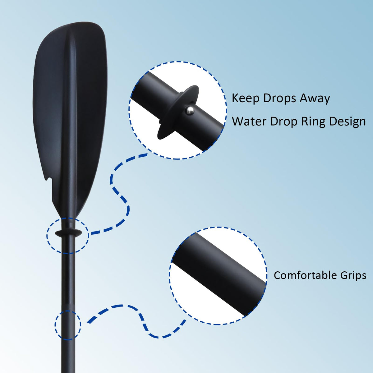 Aluminum 4-Piece Adjustable Double-Sided Kayak Paddle U99521