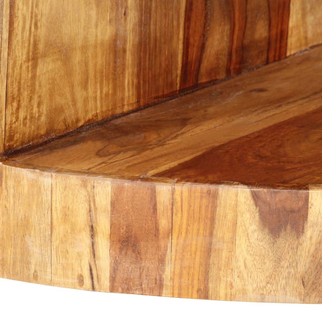Round Coffee Table 25.6"x11.8" Solid Sheesham Wood R9552