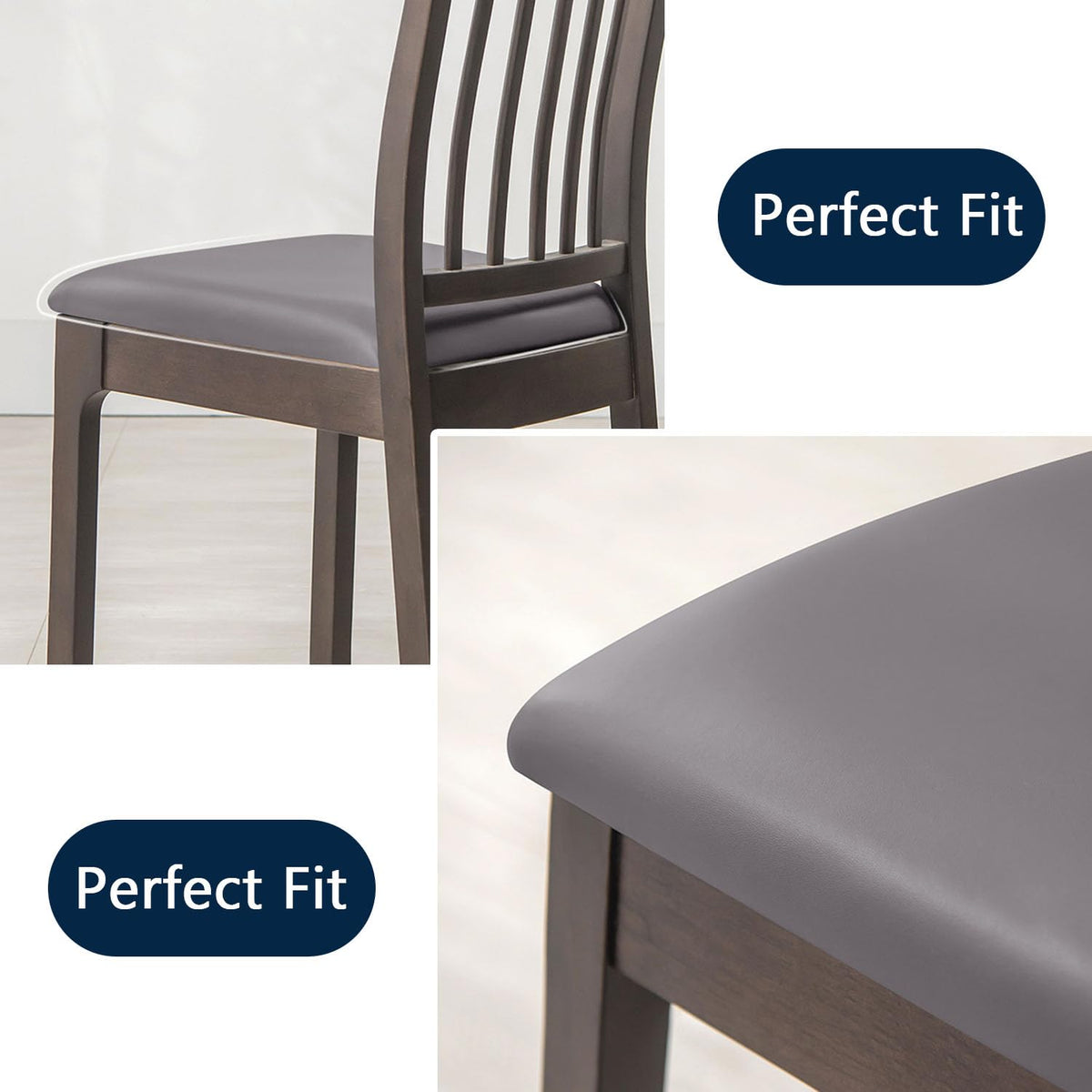Waterproof PU Leather Chair Seat Covers Set of 6 N354466