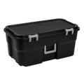 Black 22 Gal Wheeled Plastic Storage Trunk 2 Pack N9182