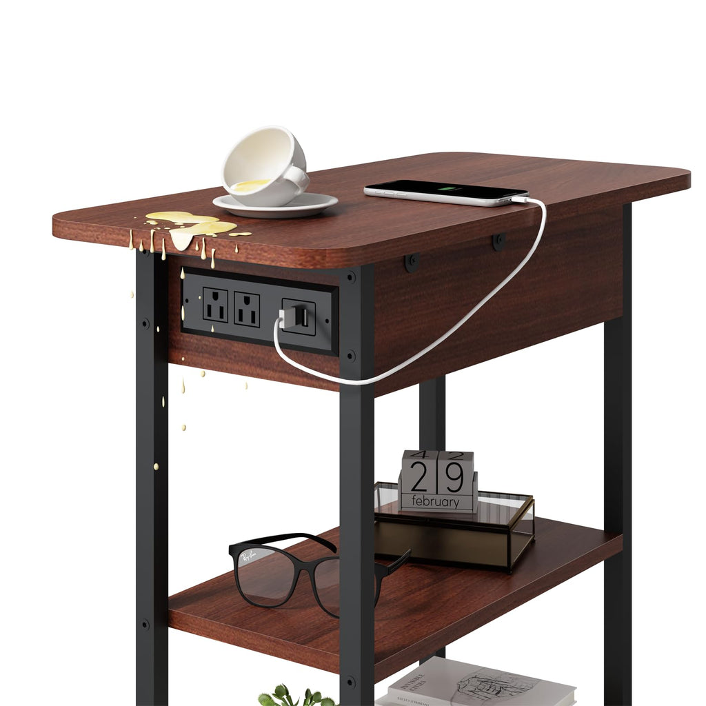 Narrow Side Table with Storage Z7833