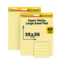 Yellow Lined Easel Pad, 25 x 30 in, 2 Pads Q8604