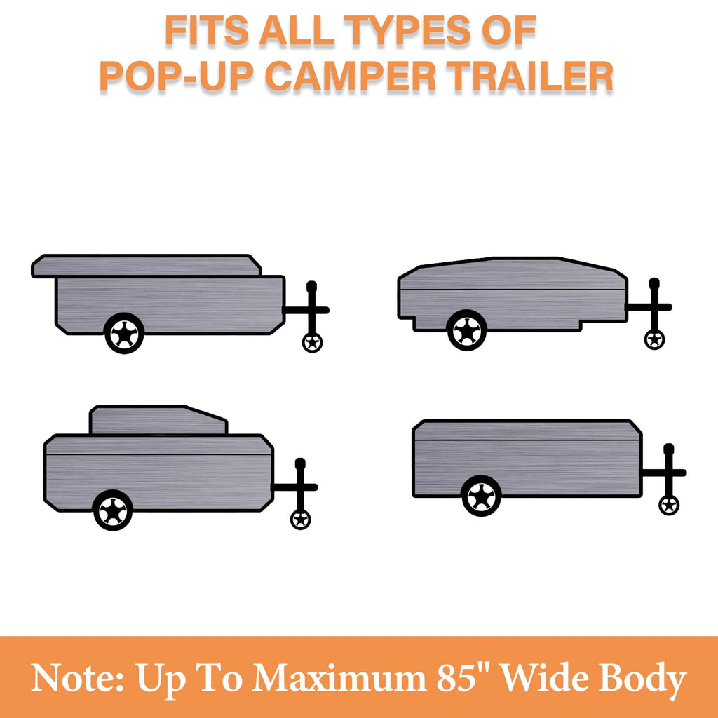 12'-14' 7 Layers Waterproof Breathable Pop Up Folding Camper Cover R767227