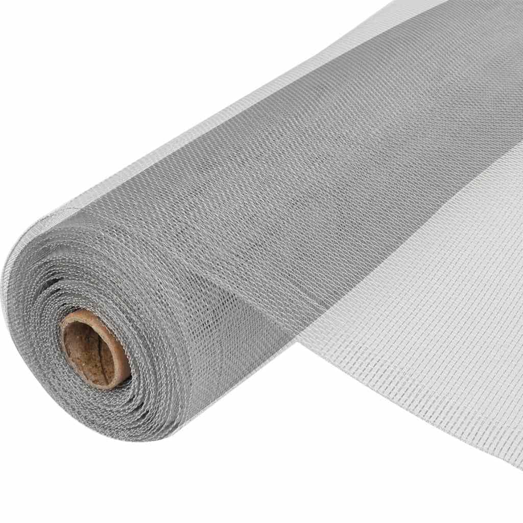 Aluminum Wire Mesh 39.4"x196.9" Silver Roll B24841