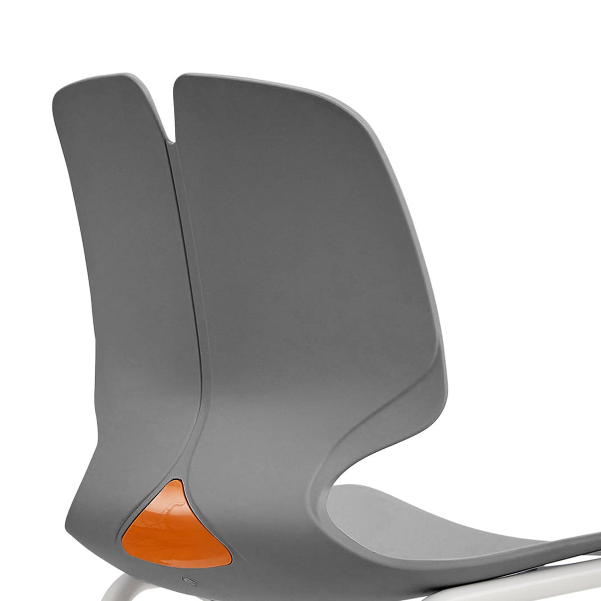 Grey Polypropylene Steel Office Chair Set of 4 M3360