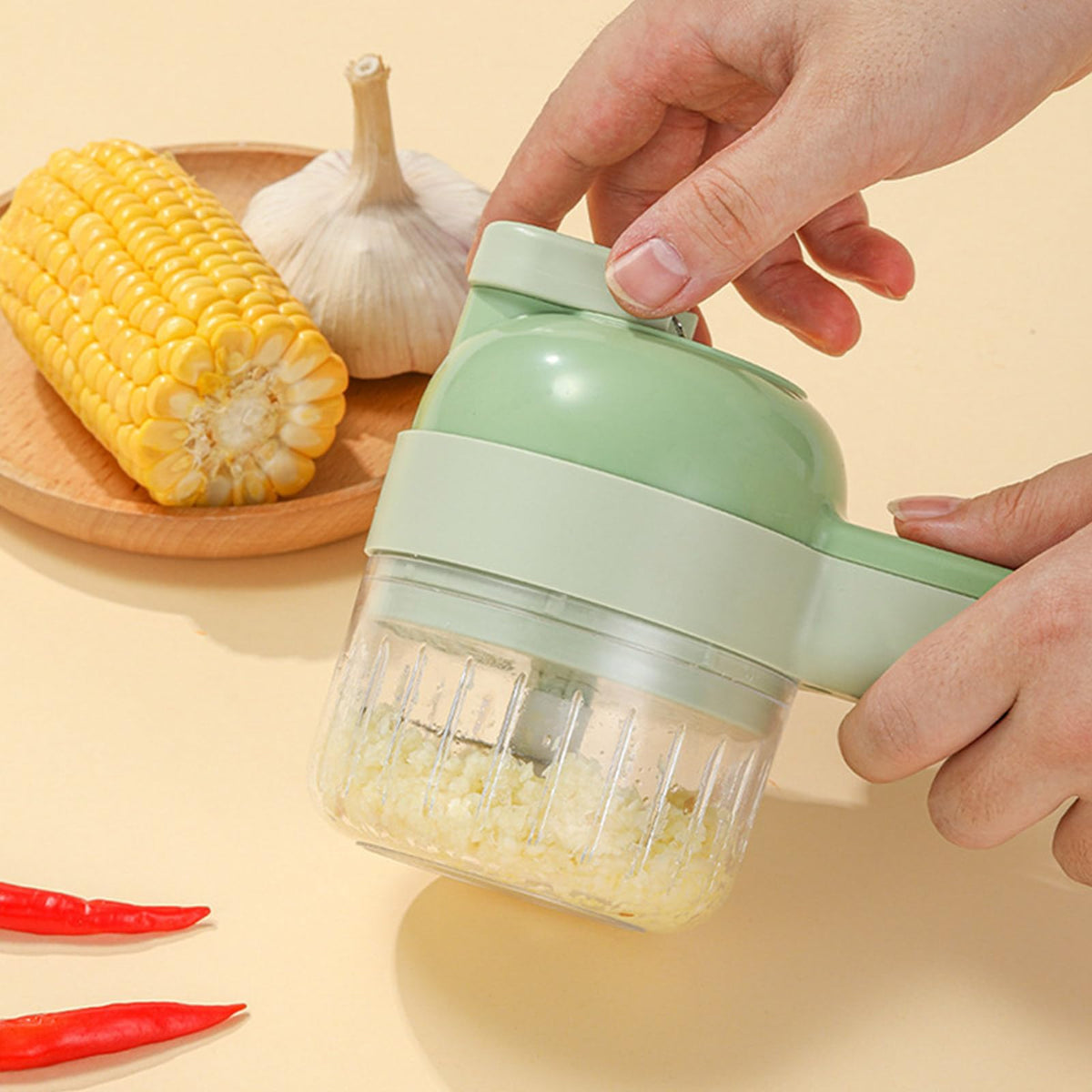 4 In 1 Cordless Electric Vegetable Cutter W60029