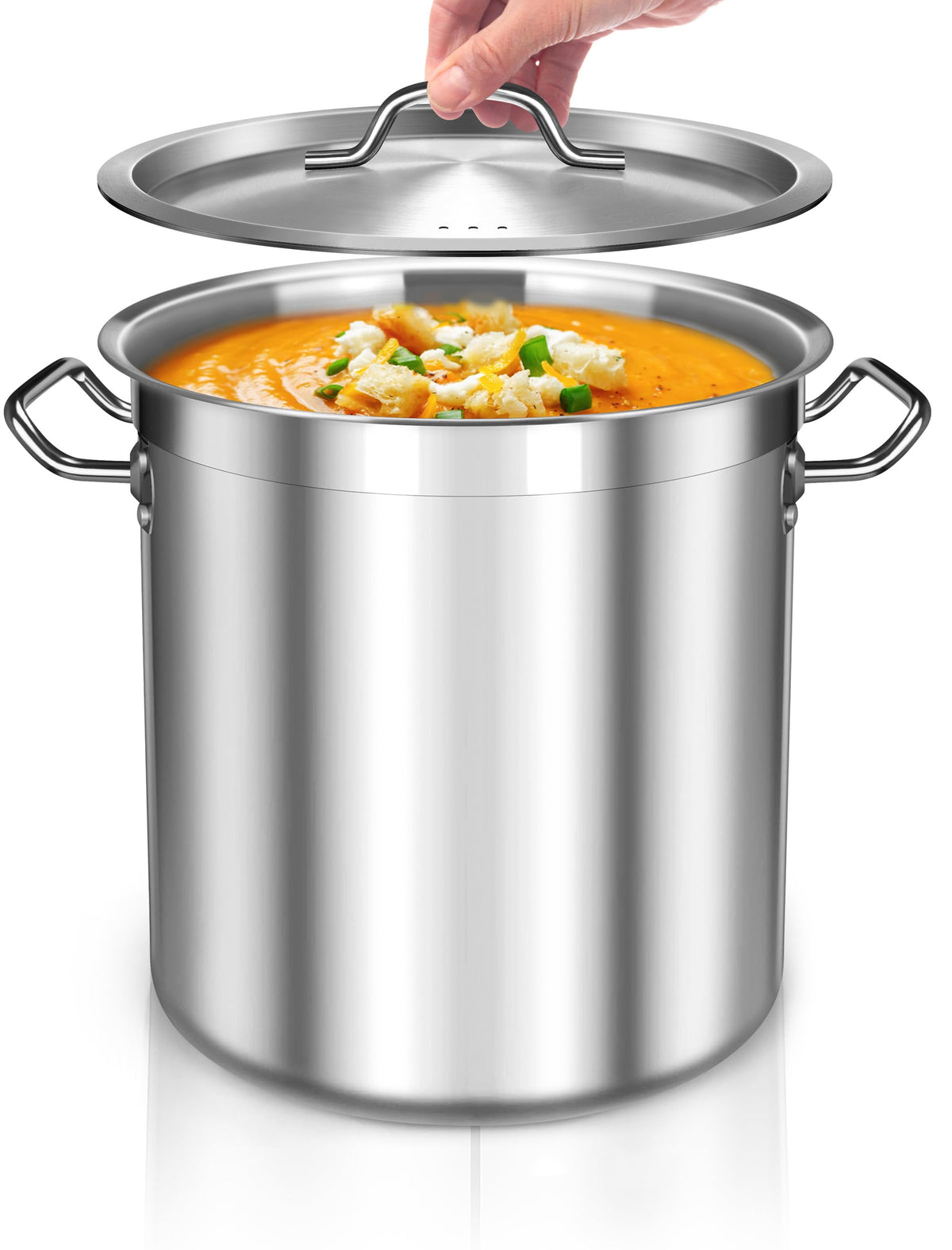 40 Quart Stainless Steel Stock Pot with Lid Y8985