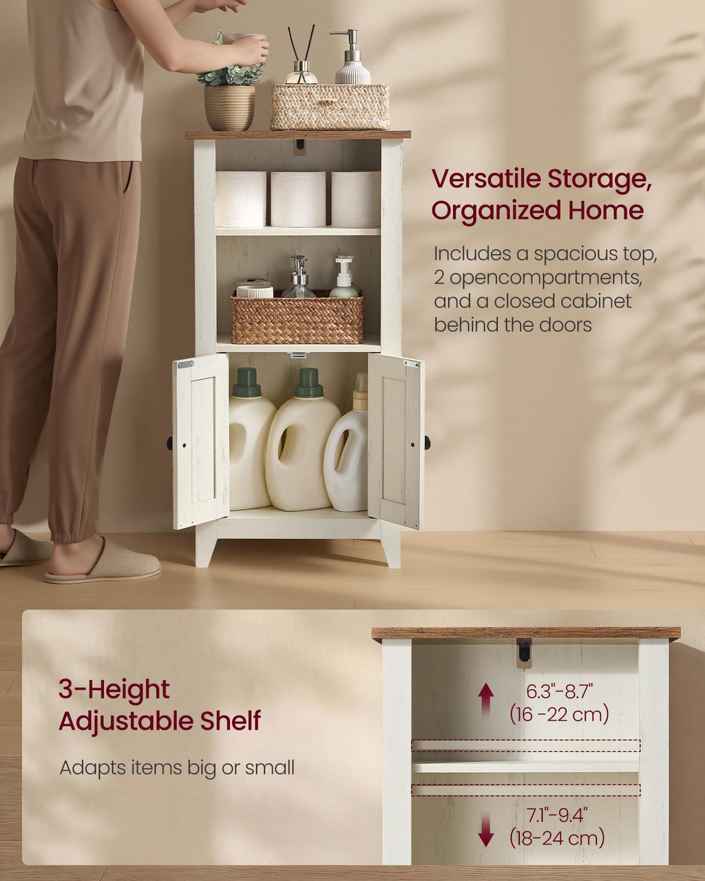 Farmhouse Storage Cabinet with 2 Barn Doors K542102